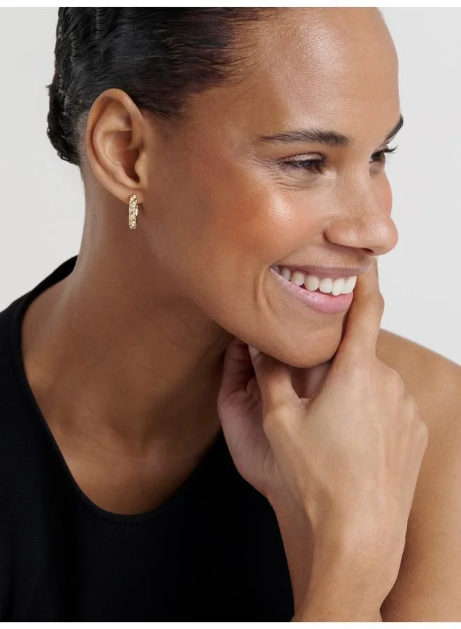 تيد بيكر Toni Crystal Twist Hoop Earrings