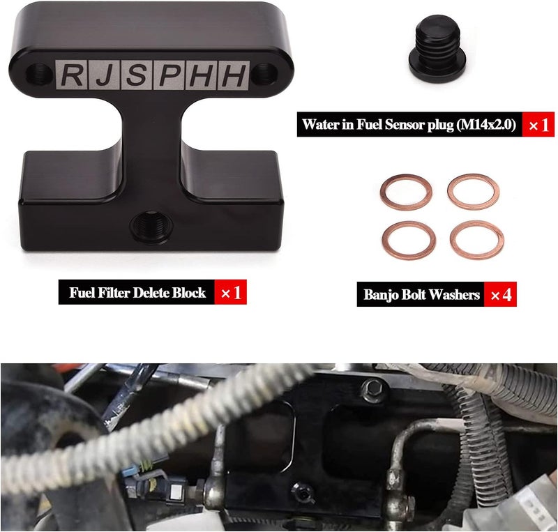 RJSPHH Fuel Filter Delete Bypass Kit for 2003-2009 Dodge Ram 5.9 & 6.7 Cummins Diesel - Image 5