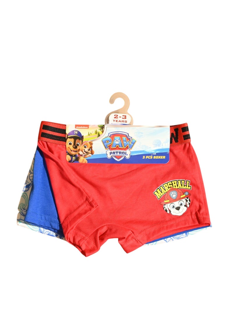PAW PATROL PAW PATROL 3PCS BOYS BOXER , 65%polyester,35%cotton  - Image 1