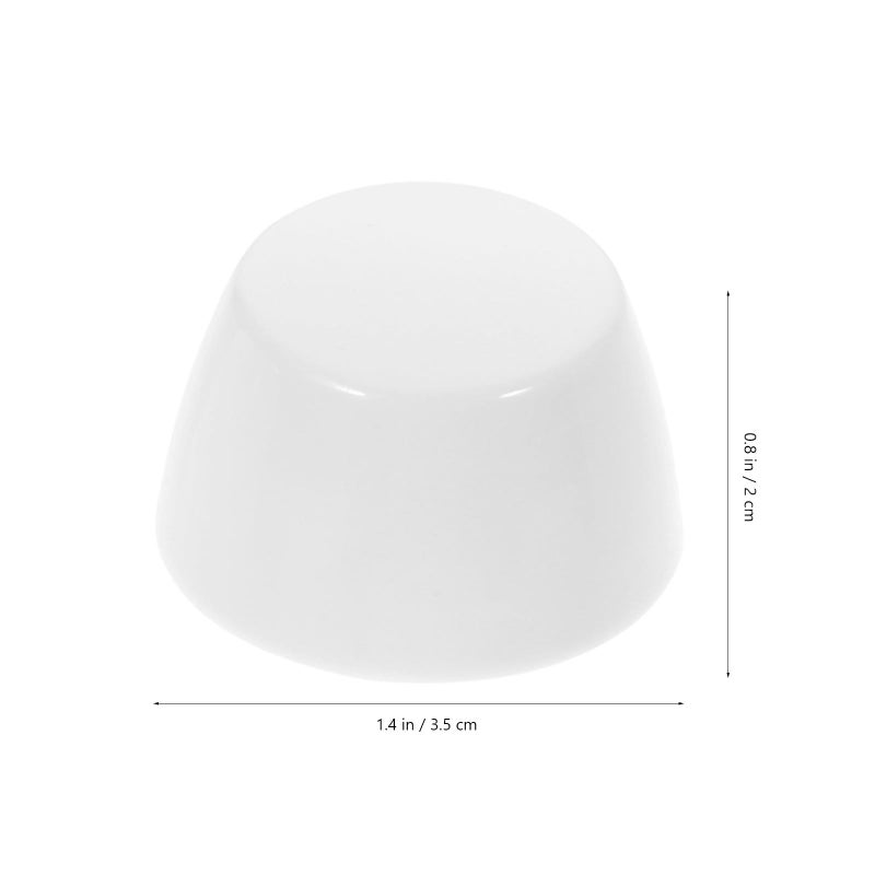 Universal Toilet Bolt Caps Push On Round Plastic Floor Bolt Covers Replacement Parts 2 Sets White - Image 3