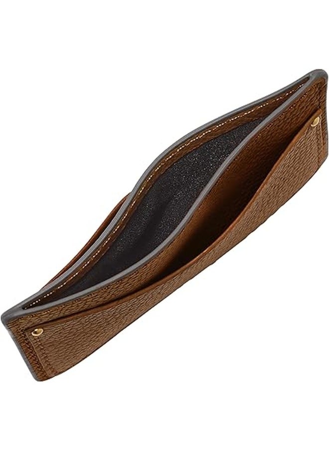 FOSSIL Fossil Men's Leather Minimalist Card Case Front Pocket Wallet  - Image 3