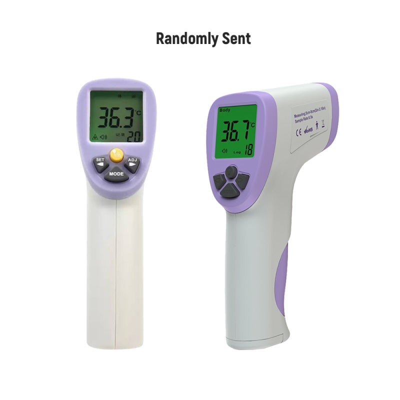 Non-Contact Thermometer: Purple Accurate Measurement Device - 34 Reading Memory & 3-Color Fever Alarm Infrared Thermometer for Home Healthcare - Image 1