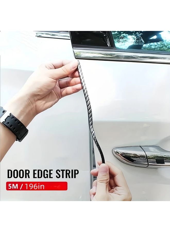Carbon Fiber Black 5M Anti Collision Car Door Strip Sealed Edge Protection - Image 2