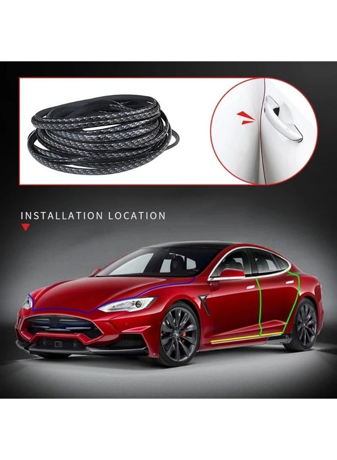 Carbon Fiber Black 5M Anti Collision Car Door Strip Sealed Edge Protection - Image 3