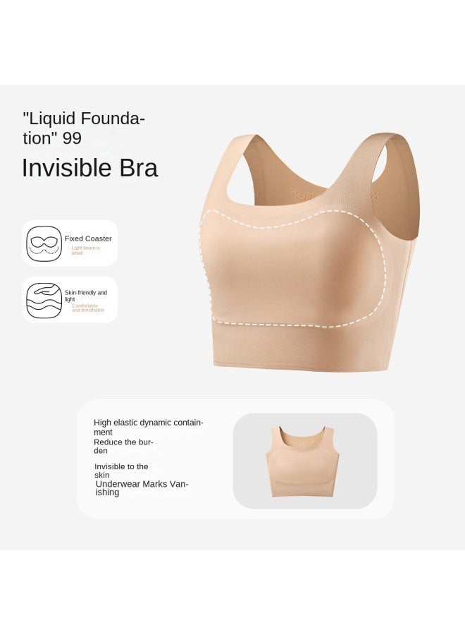 Top melon Foundation Series Sports Compression Bra】category A Large Bust Minimizing, Shockproof, Seamless Vest Bra - Image 4