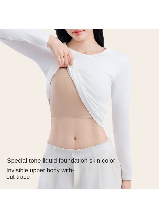 Top melon Foundation Series Sports Compression Bra】category A Large Bust Minimizing, Shockproof, Seamless Vest Bra - Image 3