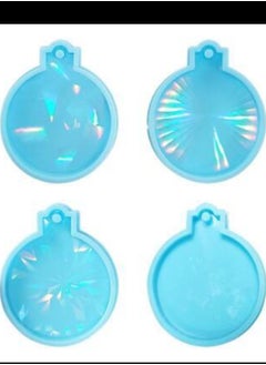4 Pieces Different Design Ornament Holographic Mold for Resin Making