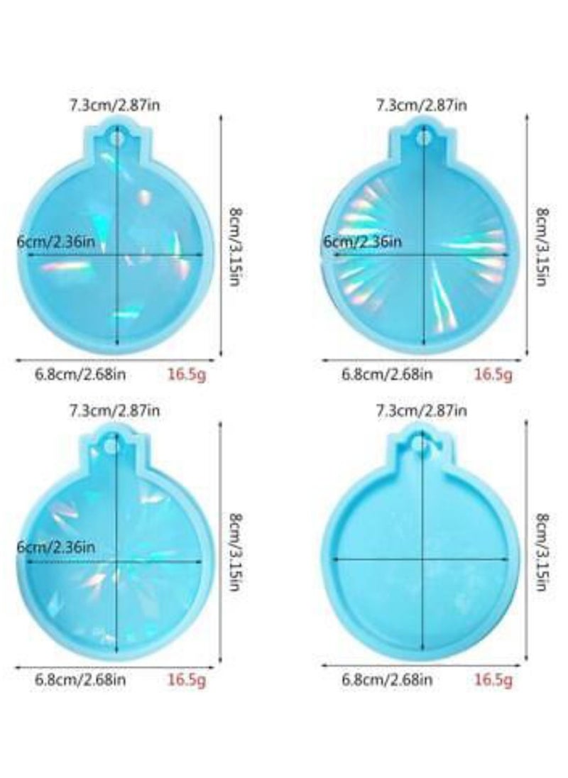 Generic - 4 Pieces Different Design Ornament Holographic Mold for Resin Making - Image 1