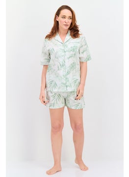 Women 2 Pieces Allover Print Pajama Top And Shorts Set, Green - pzsku/Z1346B27B635A3B2E7E87Z/45/_/1737642752/9496cbfe-acae-46aa-9c9b-d8cb76179c47