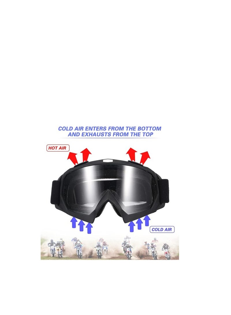KASTWAVE 2-Pack Windproof and Dust Proof Dirt Bike Goggles for Youth and Adults, Perfect for ATV and Motorcycle Racing - Image 5
