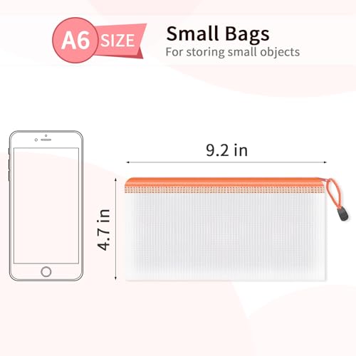 Umriox Zipper Pencil Pouches, 9.2 x 4.7 in (12 Colors, 12 Pack), Pencil Pouches Bulk, Clear Pencil Pouch for Office Supplies Cosmetics Travel Accessories - Image 2