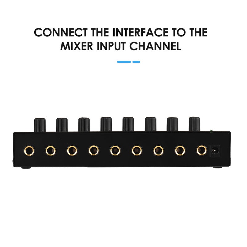 HA800 Headphone Amplifier Audio Amp.  Ultra-compact 8 Channels Mini Audio Stereo Microphone AMP.  with Power Adapter - Image 3