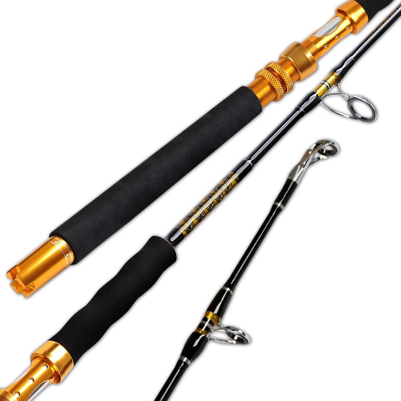 Fiblink Saltwater Jigging Spinning Rod 1-Piece Heavy Jig Fishing Rod (30-50 lb/50-80 lb/80-120 lb, 5 Feet 6 Inch)(50-80 lbs) - Image 1
