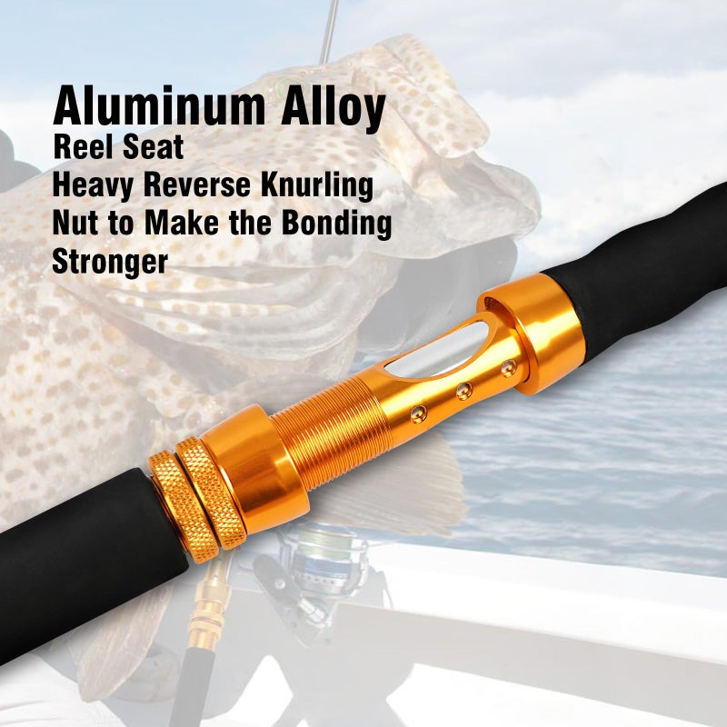 Fiblink Saltwater Jigging Spinning Rod 1-Piece Heavy Jig Fishing Rod (30-50 lb/50-80 lb/80-120 lb, 5 Feet 6 Inch)(50-80 lbs) - Image 3