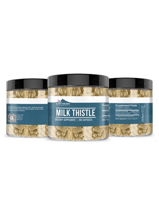 Earthborn Elements Milk Thistle 200 Capsules, Pure & Undiluted, No Additives - Image 4