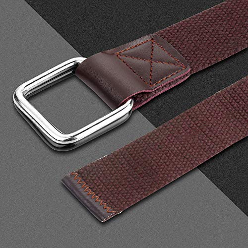 ZORO Cotton D ring buckle belt for men | Leather free, light weight, (PACK OF 1) | Color - Brown - Image 4