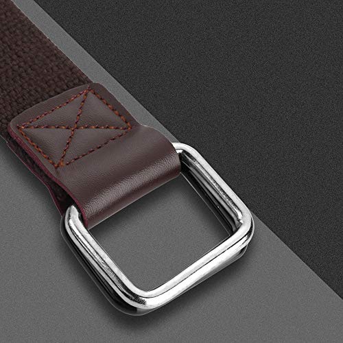 ZORO Cotton D ring buckle belt for men | Leather free, light weight, (PACK OF 1) | Color - Brown - Image 3