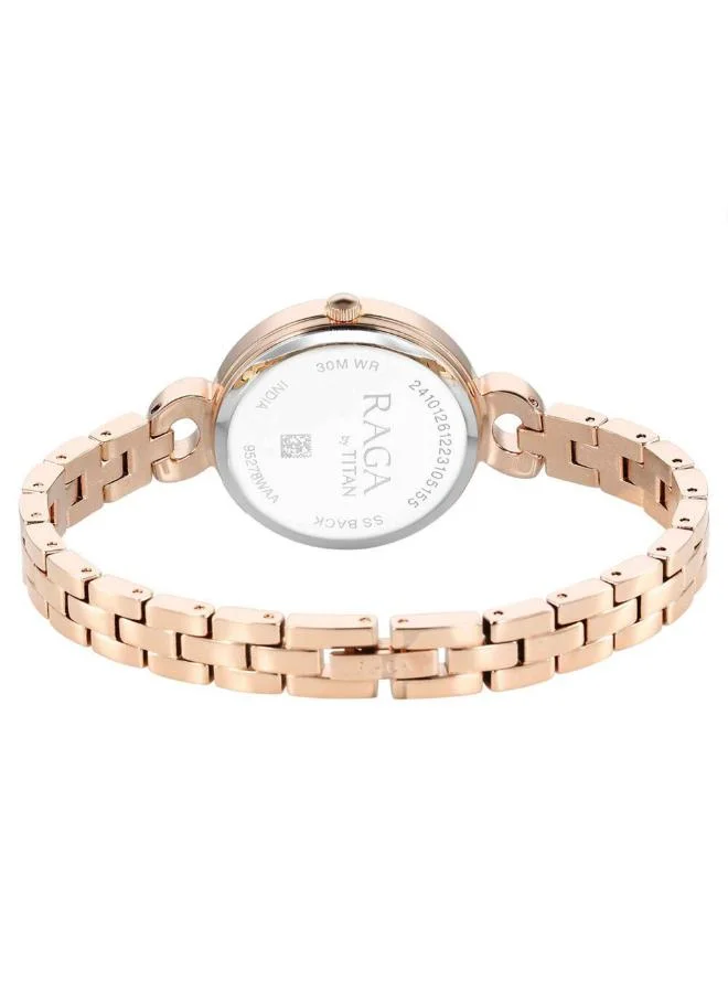 TITAN Women Analog Display Watch With Rose Gold Metal Strap - 95278WM01