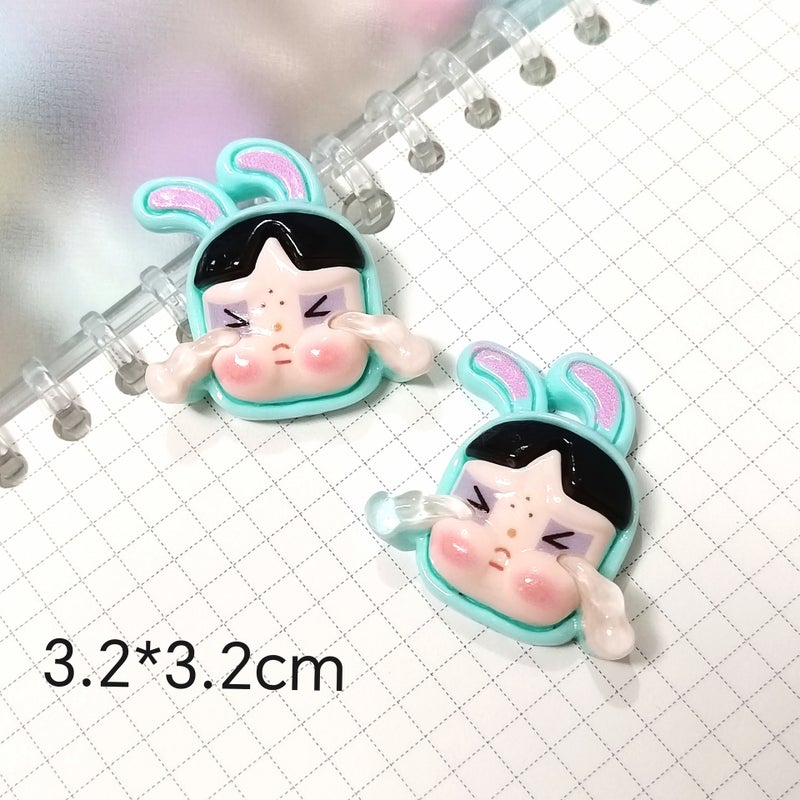 New Glossy Crying Baby Cartoon Girl Shoes And Clothing Accessories Resin Accessories Water Cup Mobile Phone Case Cream Glue Accessories - Image 5