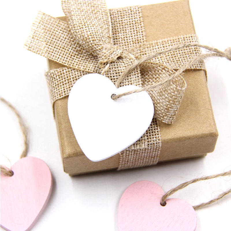 20PCS 4CM Valentine Day Pendants DIY Wood Pendants Romantic Heart-shaped Pendants Color Heart Shape Pendants Delicate Crafts for Home Store - Image 2