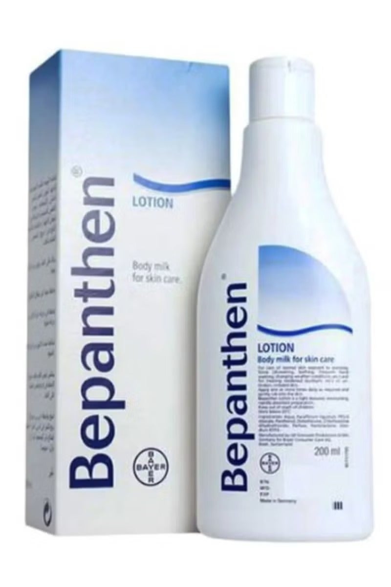 Bepanthen Moisturizing lotion with milk extract for skin care