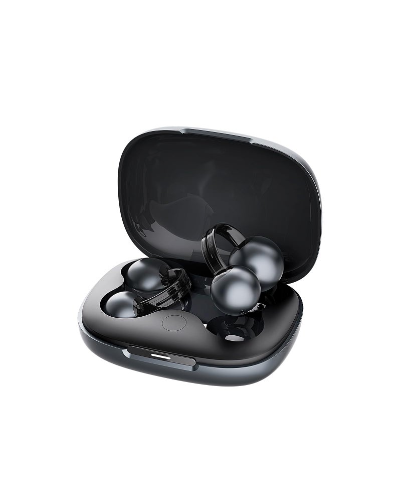 mojawa StarClip Open-Ear Wireless Bluetooth Headphones, Clip-On Earbuds, 4D Panoramic Sound, Clear Calls, Lightweight, Secure Fit, IP54 Water-Resistant Ear Grips for Workout and Daily Use, Gray - Image 1