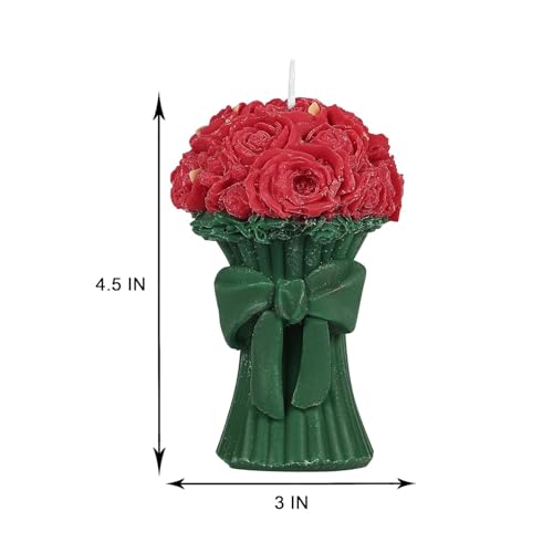 Parkash Candles Premium Unscented Rose Bouquet Shaped Candle || Decorative Candle for Home Decor || Made by Paraffin Wax - Image 4