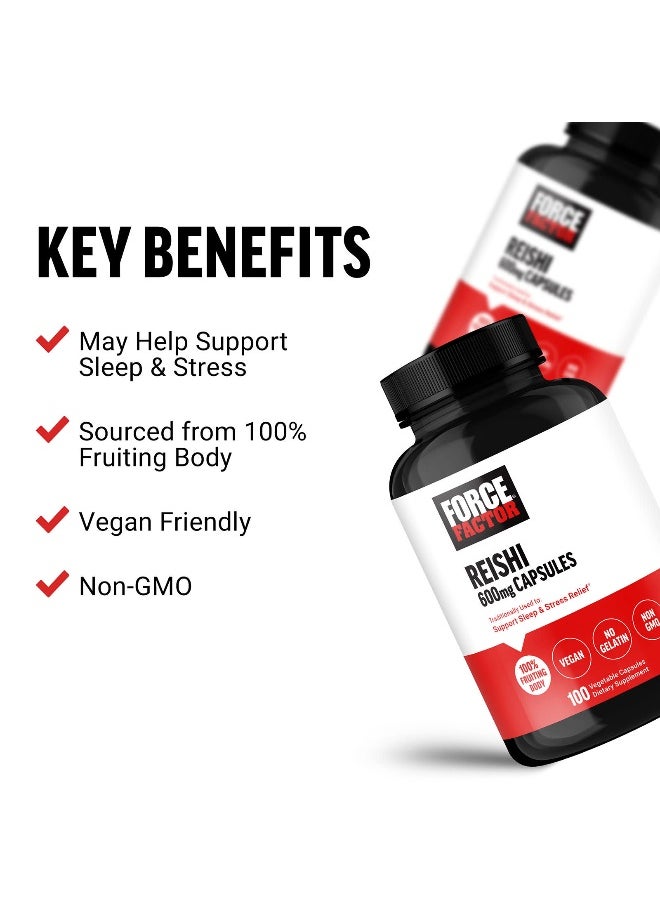Force Factor Force Factor, Reishi, 600 mg, 100 Vegetable Capsules  - Image 3