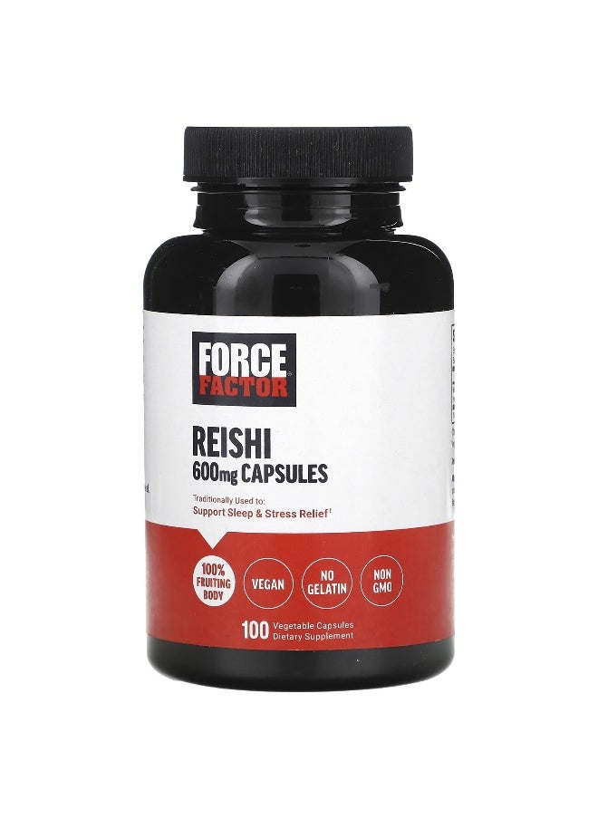 Force Factor Force Factor, Reishi, 600 mg, 100 Vegetable Capsules  - Image 1