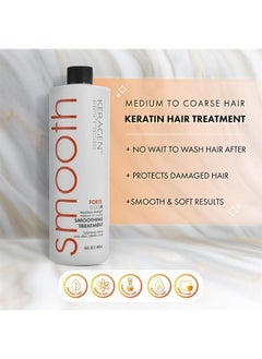 KERAGEN Brazilian Keratin Smoothing Treatment, Blowout Straightening System for Dry and Damaged Hair - Forte, Sulfate Free - Eliminates Curls and Frizz, Medium to Coarse Hair (16 Oz)  - Image 4