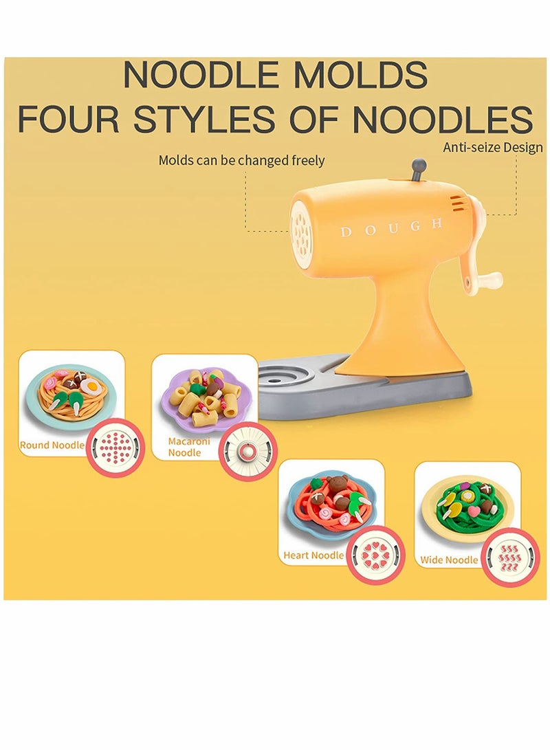 KASTWAVE Dough Kit for Kids, Dough Play Toys Noodle Maker, Kitchen Set Pasta Maker for Kids Birthday Weekend Party Pretend Gift for Toddler 3 4 5 6 7 8 - Image 5