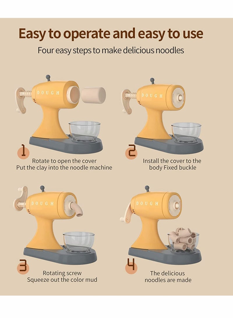 KASTWAVE Dough Kit for Kids, Dough Play Toys Noodle Maker, Kitchen Set Pasta Maker for Kids Birthday Weekend Party Pretend Gift for Toddler 3 4 5 6 7 8 - Image 3