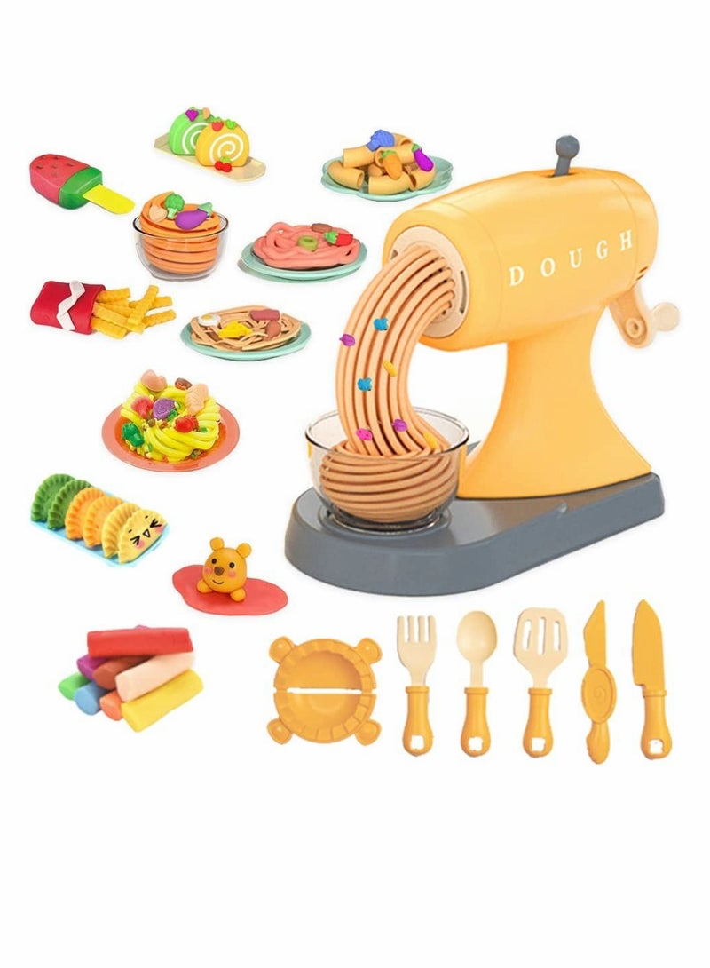 KASTWAVE Dough Kit for Kids, Dough Play Toys Noodle Maker, Kitchen Set Pasta Maker for Kids Birthday Weekend Party Pretend Gift for Toddler 3 4 5 6 7 8 - Image 1
