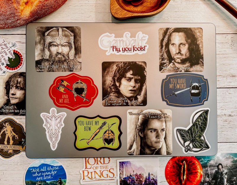 Conquest Journals Lord of The Rings Vinyl Stickers, 60 Unique Stickers Including 5 Holograms, Waterproof, UV and Scratch Resistant, Officially Licensed - Image 5