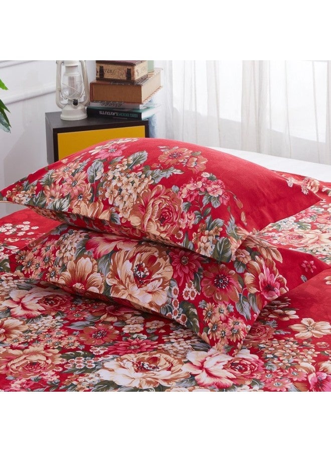 Household Pillowcase Single Double Wedding Celebration Red Couple Pillow Pillowcase 48x74 One Pair Two Pieces Free Shipping-Color:Love You All Your Life-Specifications:48cmX74cm  - Image 3