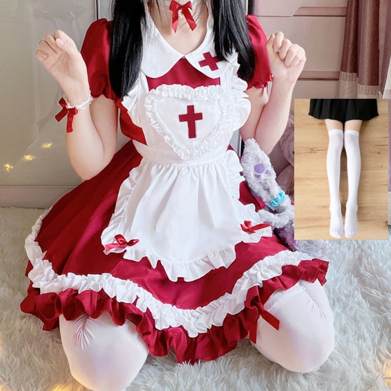 2025 New Japanese Classic Short-sleeved Maid Cute Japanese Maid cosplay Women's Clothing Maid dress - Image 1