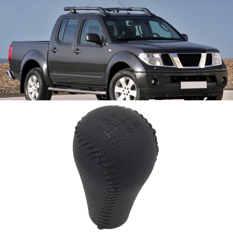 Cakievro 6 Speed Leather Gear Shift Knob for Nissan for Navara D40 for Frontier 0515 Gear Level Knob Shift Lever Auto Accessories - Image 2