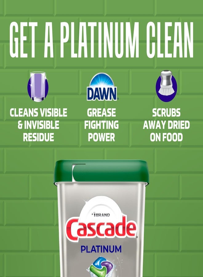 Cascade Platinum Dishwasher Pods, Dishwasher Detergent, Dish Detergent Soap, Fresh, 34 count - Image 3