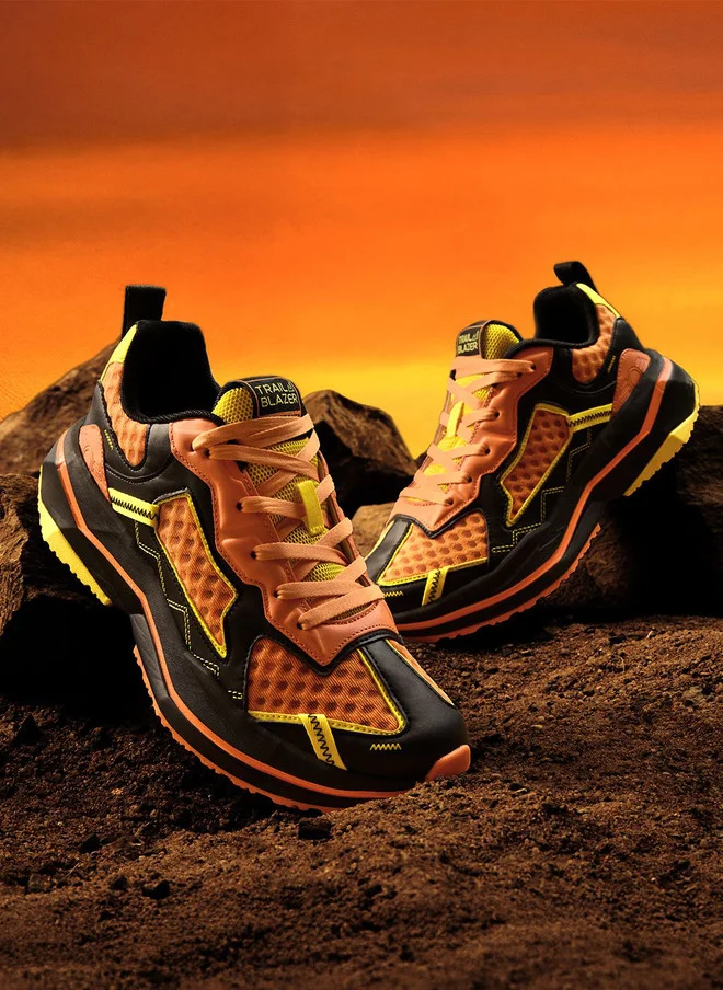 ذا سوليد ستور The Souled Store Men Trailblazer Printed Multicolor Low Top Sneakers