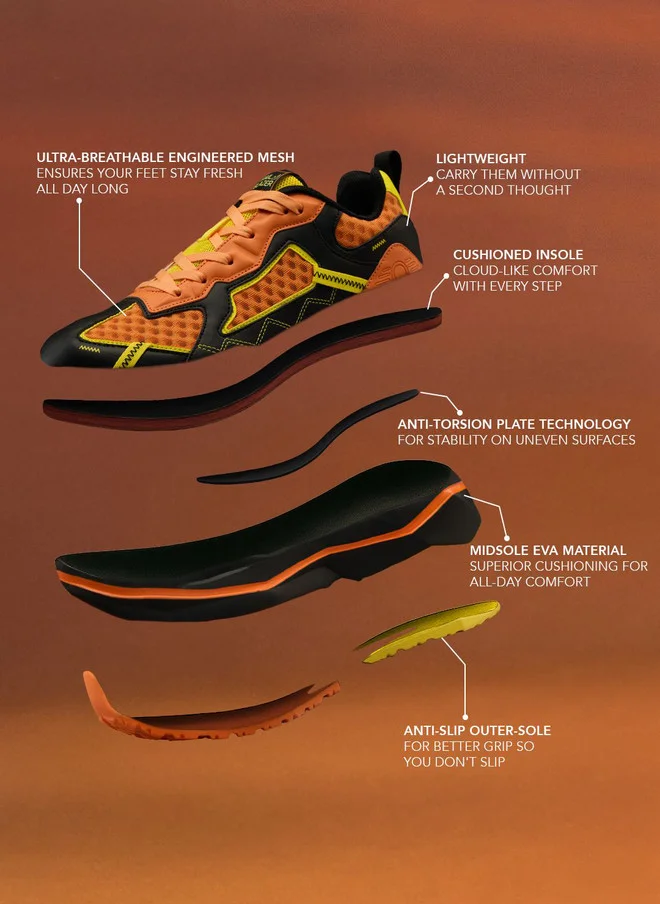 The Souled Store  The Souled Store Men Trailblazer Printed Multicolor Low Top Sneakers  | Best Price UAE
