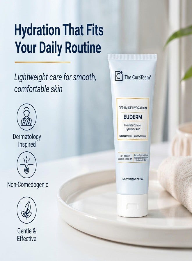 The CuraTeam Ceramides Moisturizer with Hyaluronic for Intense Moisturizing and Skin Strengthening | Barrier Repair Cream | Long Lasting Hydration | Suitable for Normal to Dry Skin | 50gm - Image 5