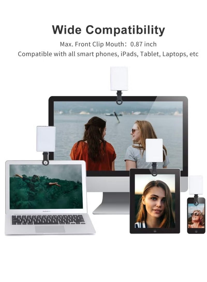 Beauenty Phone and Laptop Photography Light, LED Selfie Light with Front and Back Phone Clip, 3 Lighting Modes, Portable Clip Light for Phone/Tablet/Laptop, Zoom Calls, TikTok Video - Image 4