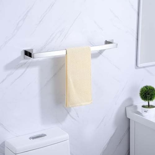 LANC Bath Towel Bar 24-Inche Stainless Steel Towel Rack for Toilet Bathroom Hardware Silver Towel Hanger Towel Rail Towel Rod Heavy Duty Wall Mounted Towel Holder Chrome Polished, A8804CP-6P1 - Image 3