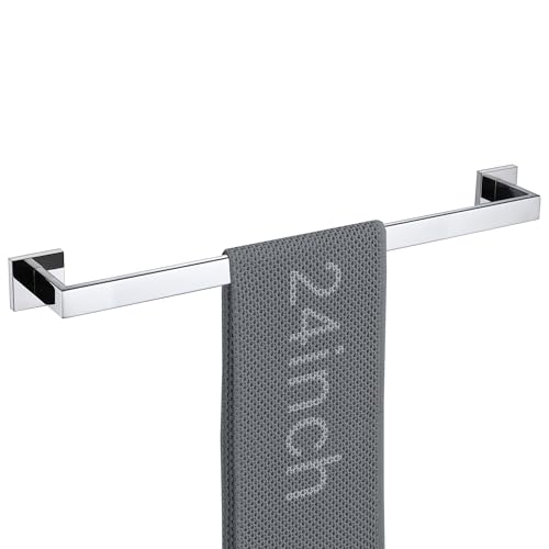 LANC Bath Towel Bar 24-Inche Stainless Steel Towel Rack for Toilet Bathroom Hardware Silver Towel Hanger Towel Rail Towel Rod Heavy Duty Wall Mounted Towel Holder Chrome Polished, A8804CP-6P1 - Image 1