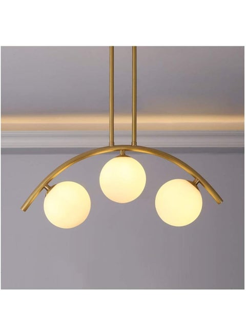 Gold turn Globo di vetro Chandelier - 3 globes