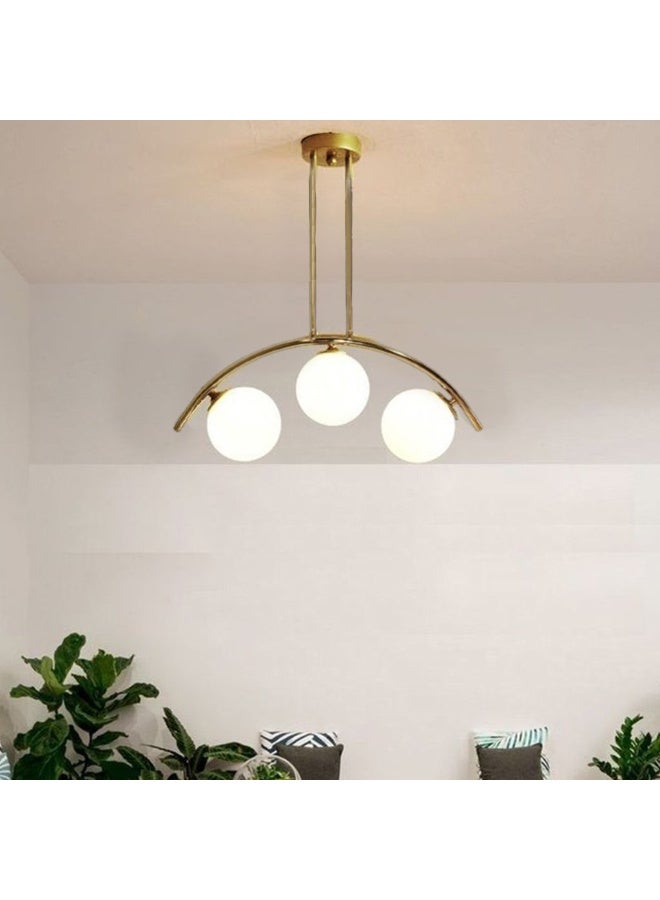 Cluc Gold turn Globo di vetro Chandelier - 3 globes - Image 2