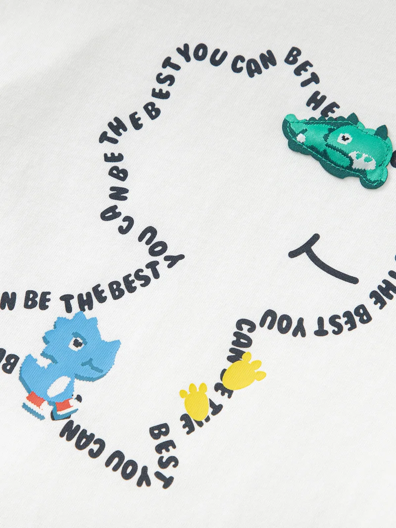 Balabala Toddler boy Round v-neck short-sleeved T-shirt