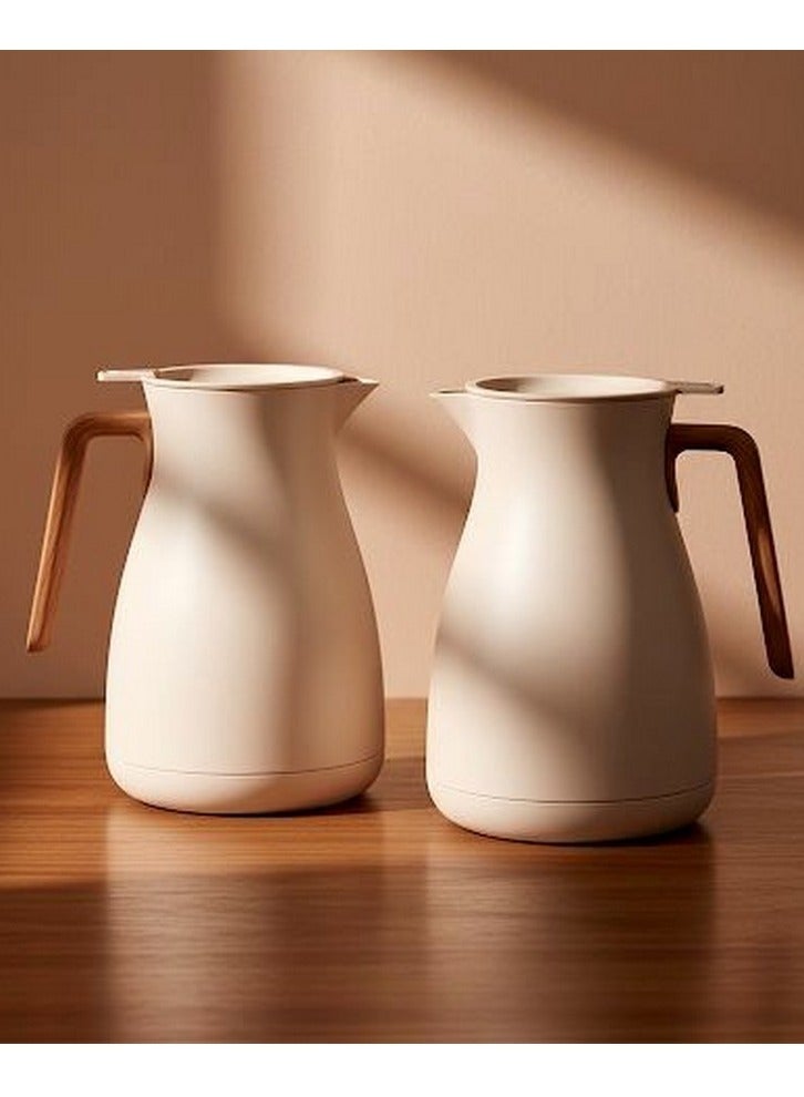 An attractive coffee and tea refrigerator thermos set with an elegant design 1L/1L