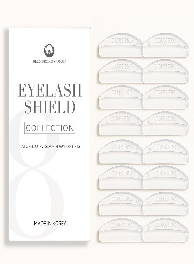DLUX PROFESSIONAL Lash Lift Shields, 16 Pcs/8 Sizes Lash Lift Rods, Lash Lift Pads for Eyelash Curling and Lifting, Reusable Silicone Lash Rods for Eyelash Perm Lamination - Image 1