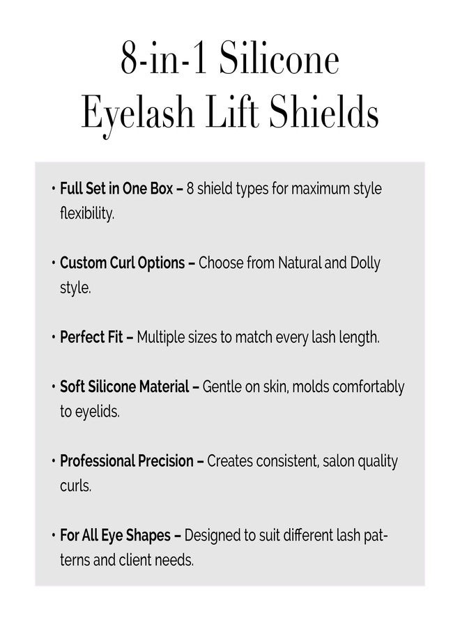 DLUX PROFESSIONAL Lash Lift Shields, 16 Pcs/8 Sizes Lash Lift Rods, Lash Lift Pads for Eyelash Curling and Lifting, Reusable Silicone Lash Rods for Eyelash Perm Lamination - Image 4